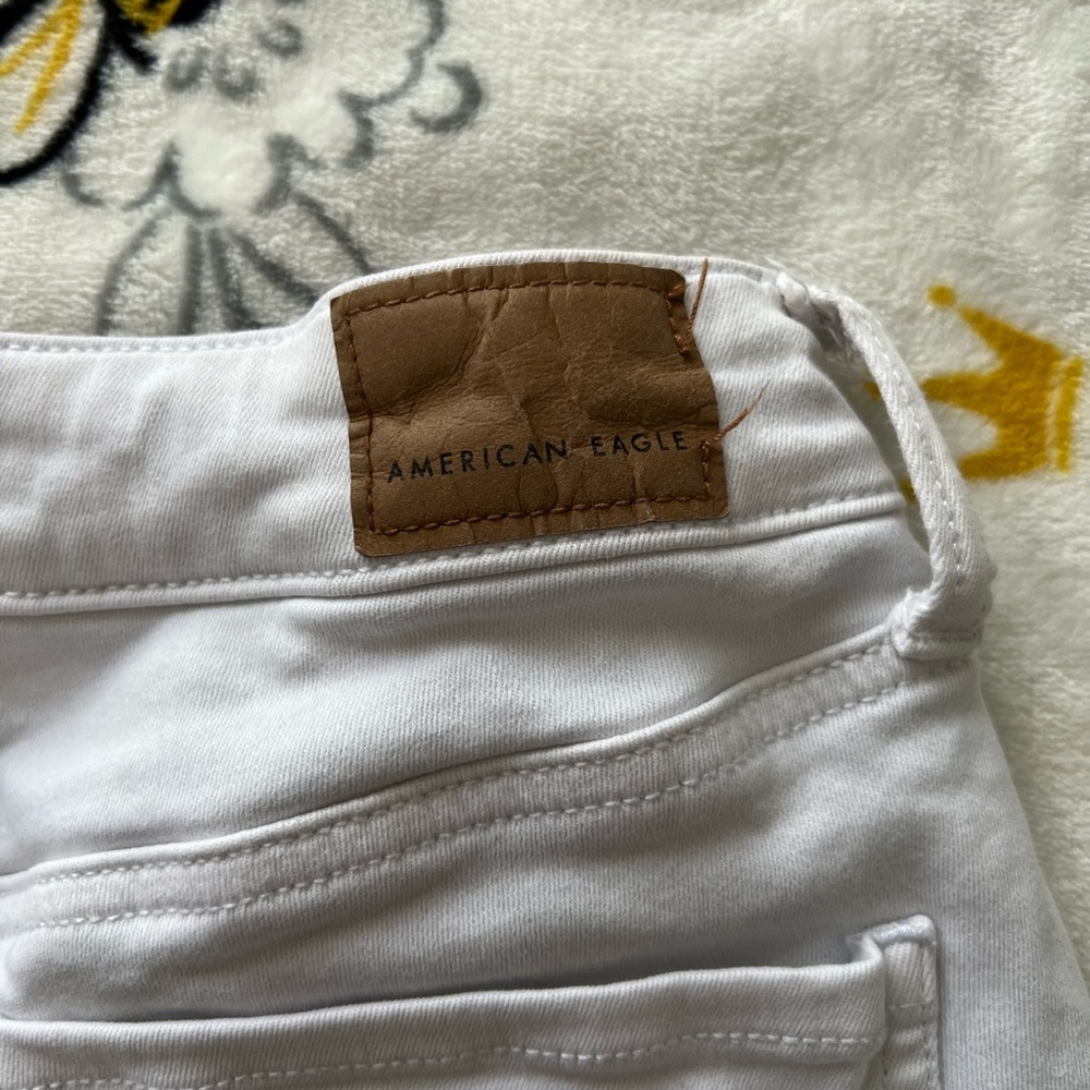 AMERICAN EAGLE SIZE 6 white holy jegging jeans - Picture 3 of 8